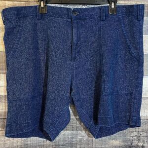 Michael‎ Bastian Men's Navy Blue Shorts Size 38 Cotton Button Closure